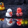 5-14Pcs Halloween Demon Ducks Miniature Figures Resin Mini Colorul Duck Ornament Landscape Dollhouse Fairy Garden Home Decor