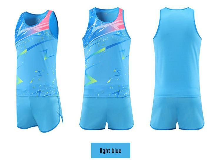 Тренировочный костюм для легкой атлетики для мужчин и женщин: Спортивная одежда для спринта и марафона с шортами для уроков физкультуры в начальной школе