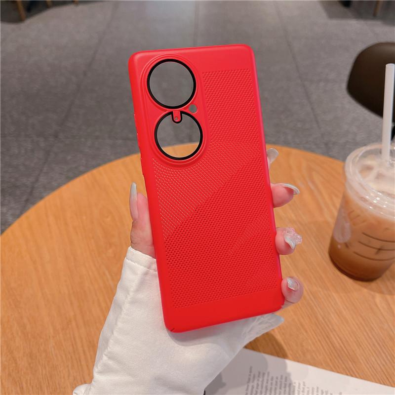 Полный чехол для рассеивания тепла с пленкой для объектива для Huawei P60 P50 P50E P40 Art Pro, дышащая охлаждающая сетка, жесткий корпус из ПК