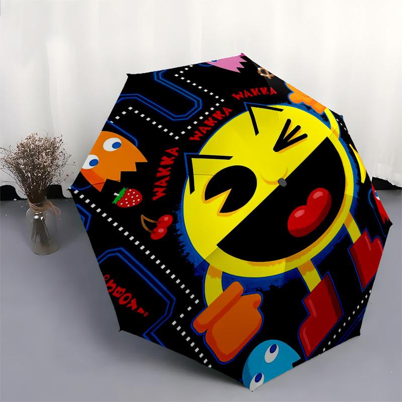 , Retro Themed Automatic Opening and Closing Umbrella, Compact Travel Umbrella, Lightweight and Portable, Suitable for Beach Commuting Busin