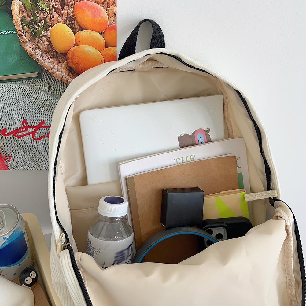 Вельветовый рюкзак для женщин и мужчин Star Travel Bag Bookbag для работы и покупок(черный)