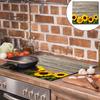 GLASS PROTECTIVE PLATE FOR STOVE 60x52 FLOWERS