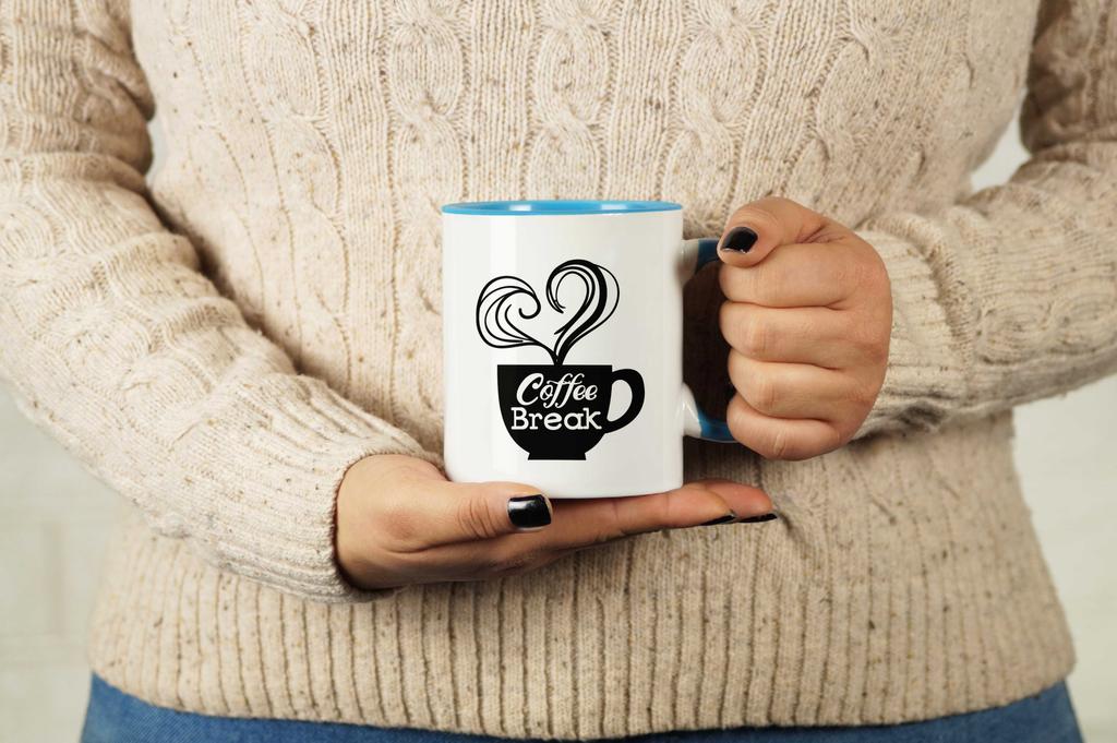 Inkdotpot Кофейная пауза 11 унций керамические кофейные кружки отлично подходят для коллег, начальников, подарков на кофе