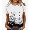 Animal Series Digital 3D Printed Men's Women's Short Sleeved T-shirt Cute Cat Round Neck Base Top