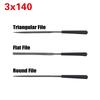 3pcs Diamond Files Convenient Flat Nonslip Plastic Round