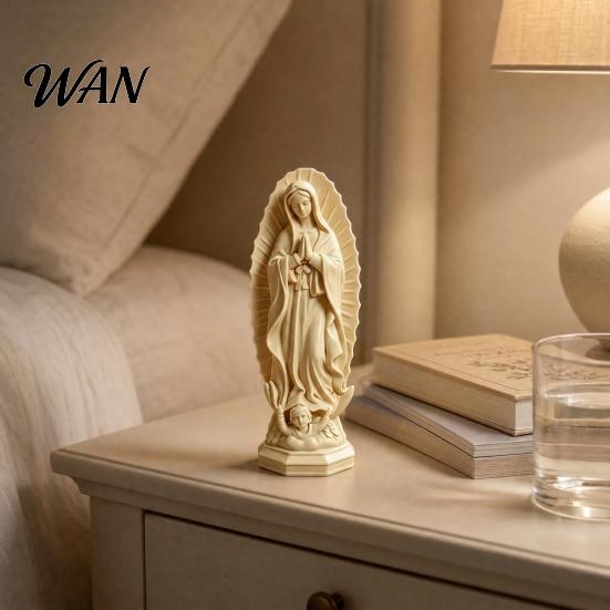 Catholic Statue Resin Virgin Mary Statue, Religious Sculpture, Blessed Holy Figurine Mother for Home Desk Decor