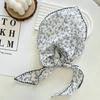 1pcs New Flower Neck Scarf Shawl Triangle Hair Head Wrap Headband Handkerchief Hair Ties Bandanas Hair Ribbon for Women