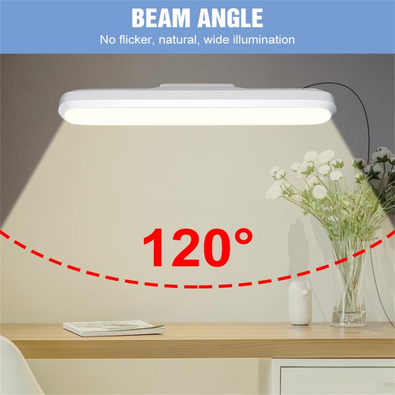 Светодиодная настольная лампа, 3 цвета, регулируемый угол, защитная лампа для глаз, пульт дистанционного управления, лампа для чтения, настольная лампа