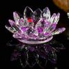 Clear Crystal Glass Lotus Flower Candle Tea Light Holder Candlestick Home Decor Craft Tea Light