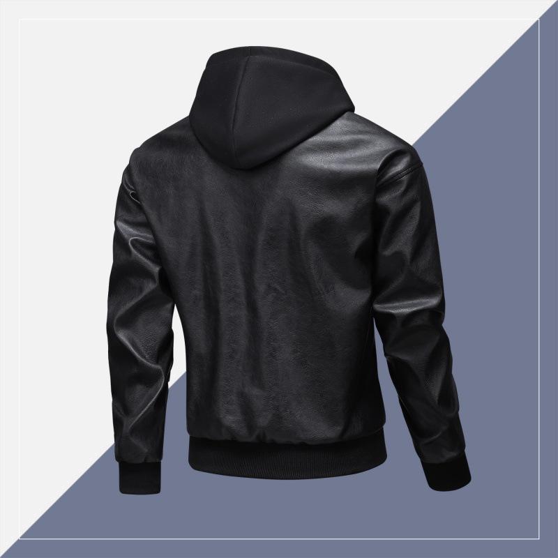 Зима Новая Кожа Мужской Свободный и Красивый Мотоциклетный Костюм Повседневный Воротник Кожаная Куртка Пальто Джокера Мужской Стиль