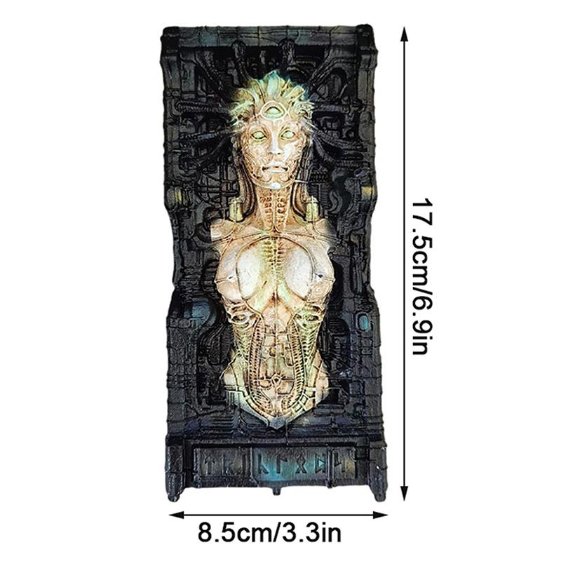 Alien Queen Sculpture Wall Sculpture Statue Halloween Decor Art Crafts Collection Wall Art Decor Wall Ornament For Club Office