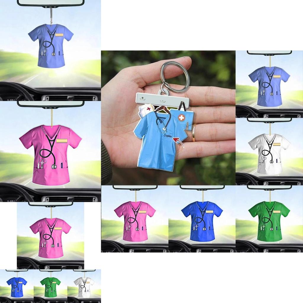 Очаровательный дизайн медсестры Акриловое подвесное украшение для автомобиля Брелок Рождественский подарок