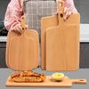 HEMU Beech Chopping Blocks Kitchen Wood Food Plate Wooden Pizza Sushi Bread Whole Wood Tray Cutting Board No Paint