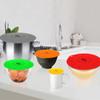 5Pcs Heat Resistant Suction Cover Spill-proof Pot Lid Household Microwave Bowl Cover  Cup