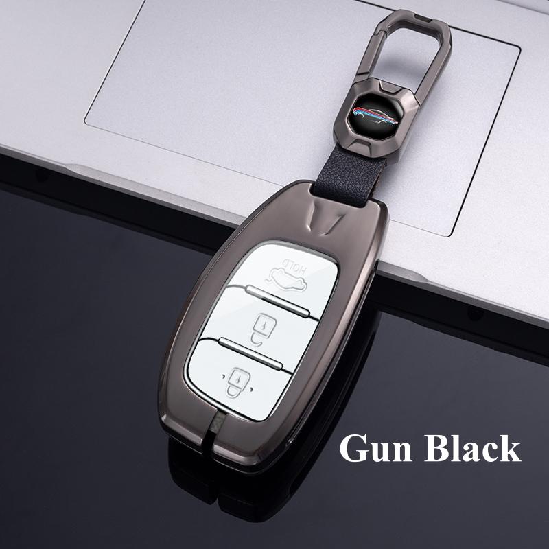 Металлический цинковый чехол для автомобильного ключа для Hyundai Tucson Sonata Santa Fe Elantra Accent Solaris Verna Ix25 Ix35 I20 I30 I40 Creta IX45 I10 I30 HB20 2022 2021