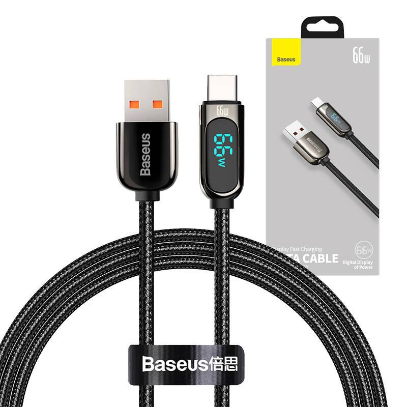 Kabel Usb Do Usb-C Baseus Display, 66W, 1M (Czarny)