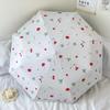 Double Layered Windproof Umbrella with Cherry Pattern, Compact and Portable, Sunscreen and UV Resistant, Foldable and High-end S