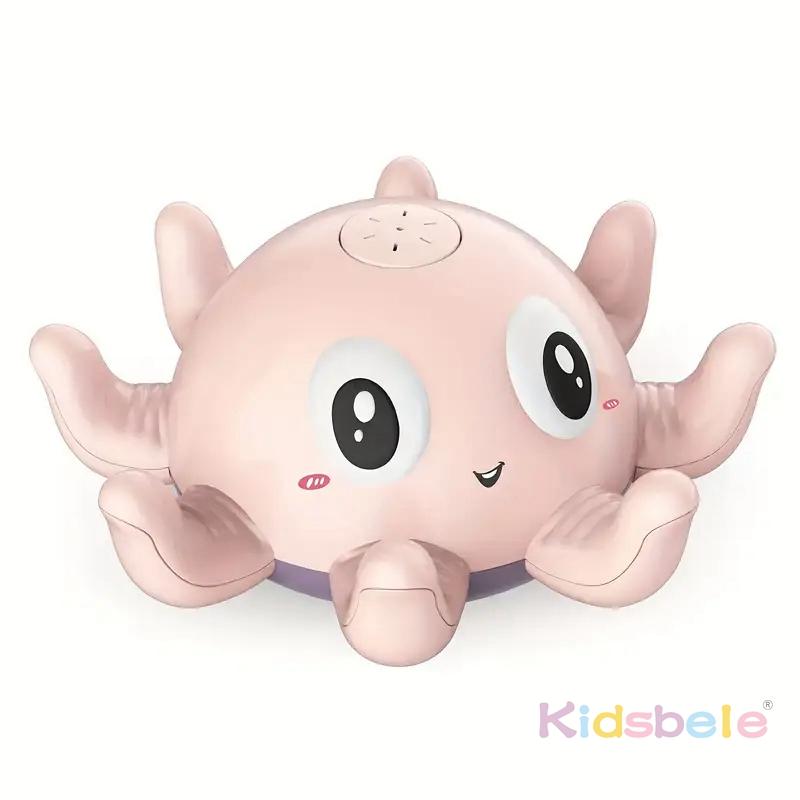 Octopus Sprinkler Bath Toy for Kids LED Light Up Induction Floating Water Spray Toddlers Pool Shower Gift
