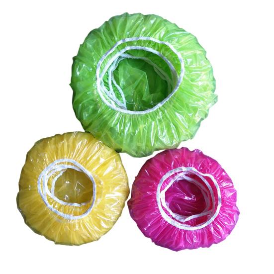 Excellent Eco-friendly Good Airtightness PET Colorful Stretch Wrap Bowl Covers Food Storage Covers for Restaurant Elastic Food Covers