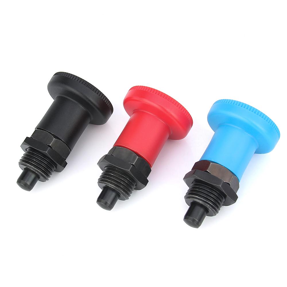 M12/16 Thread Sefl-Locking/Return Type index plunger Spring plungers Plastic Knob Spring Lock Pin Fine Thread Knob Plunger