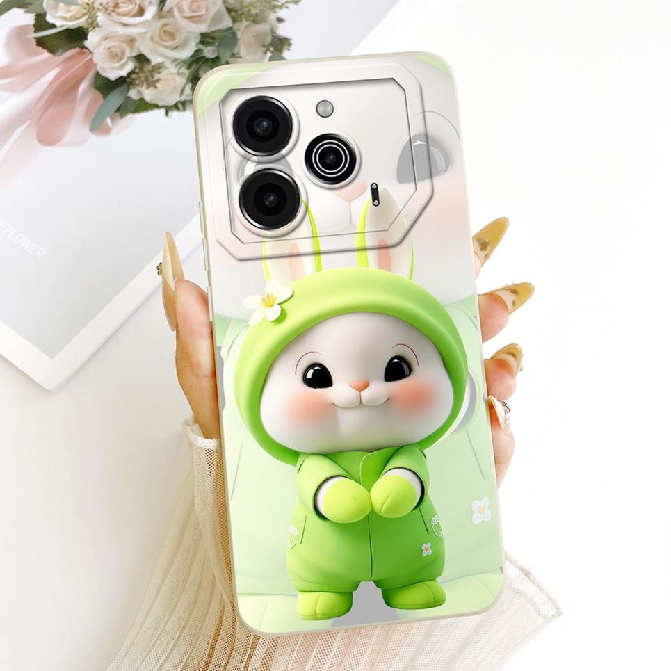 Чехол для телефона Tecno Pova 6 LI7 / Pova 6 Pro LI9, Жидкий силикон, Мультяшный дракон, Забавная кошка, Узор с морским пейзажем, Задняя крышка