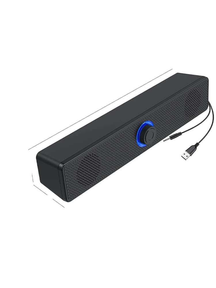 Zmart Длинный Настольный Двойной USB LED 3D ТВ ПК USB Настольный ПК Динамик Мультимедийные Компьютерные Динамики Динамики, Проводные, Питание, AUX, 3,5 мм, Подсветка, Стерео,