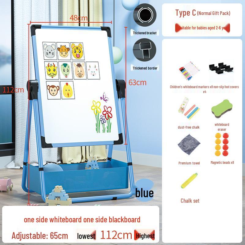 Складная двусторонняя магнитная доска с мобильной подставкой для дома, детского обучения и конференций