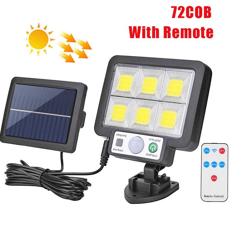 Светодиодный солнечный сплит-настенный светильник, 3 режима, водонепроницаемые лампы с датчиком движения, садовое уличное освещение, солнечная лампа для садовой безопасности, настенный светильник