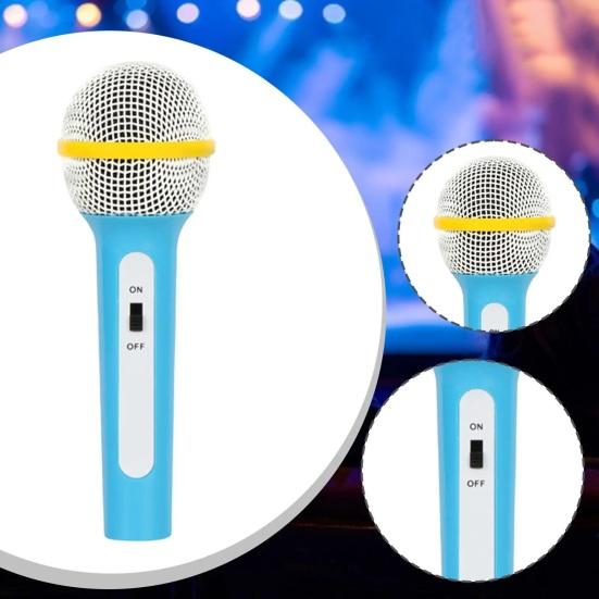 Игрушечный сценический микрофон Образовательный игрушечный микрофон для детей Реалистичный легкий пластиковый Ролевая игра Пение Ведение интервью Подарок для детей