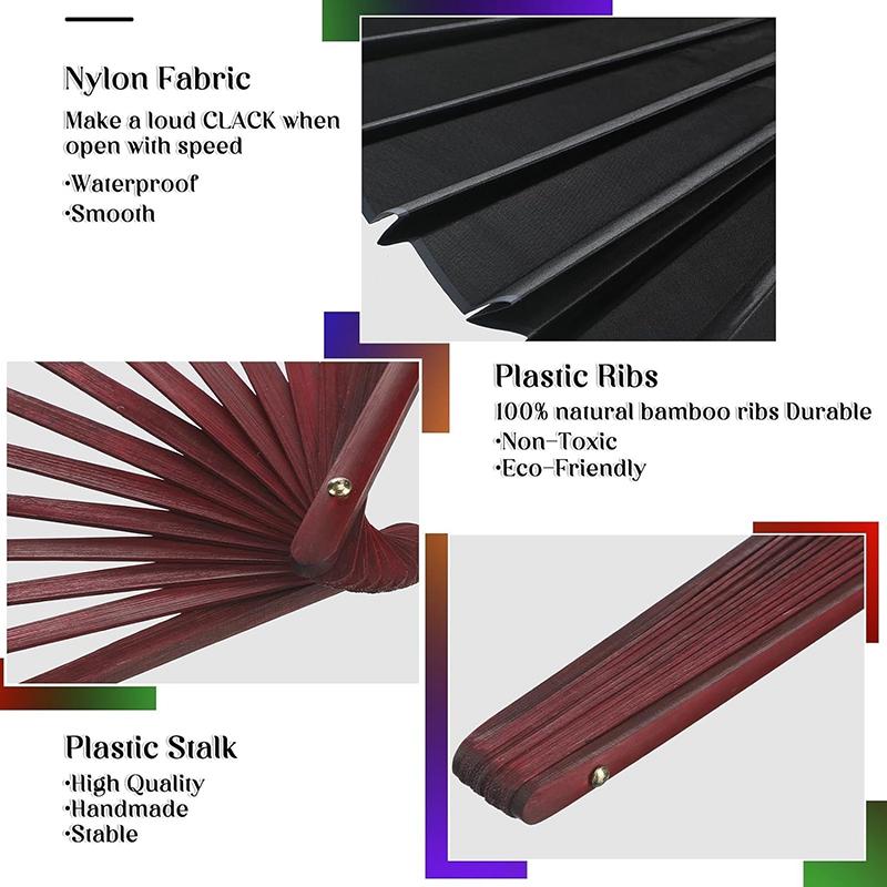 LED Wedding Hand Fans Dance Fan for Women Custom Wedding Fan Folding Hand Fan for Women Glow Fan Glow In Dark Abanicos Para Boda