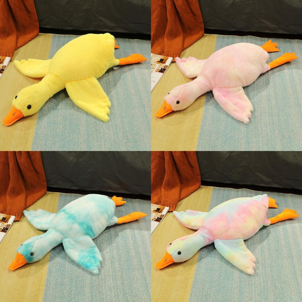 Cozy Colorful Tie-dye Goose Plush Toy Adorable Cuddle Companion With Soft Fabric