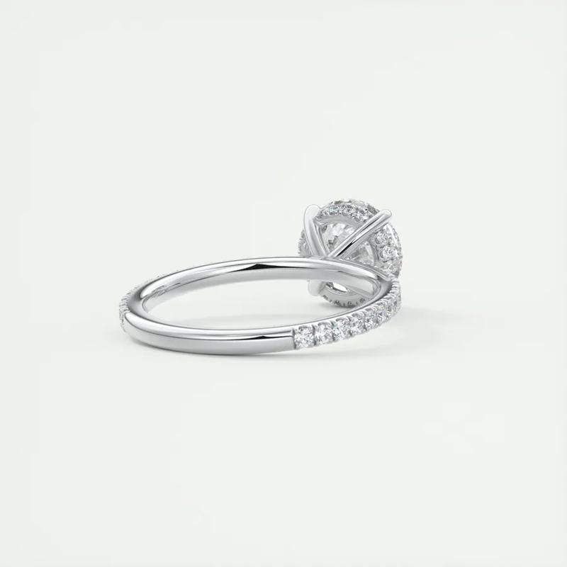 Classic 925 Sliver Engagement Wedding Promise Ring 8mm 2 Carat Round D-E Moissanite Finger Rings for Women Fine Jewelry
