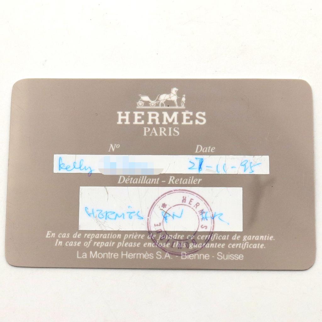Used HERMES Kelly watch Wrist Watch KE1.201 Quartz Gold Plated Leather belt Used Women