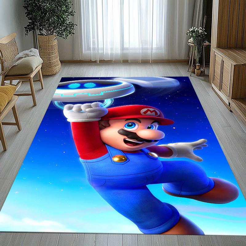 Retro M-Mario Bros Game Cartoon Living Room Non-Slip Area Rug Soft Carpet for Bedroom Kids Playroom Sofa,Home Decor Doormat Gift