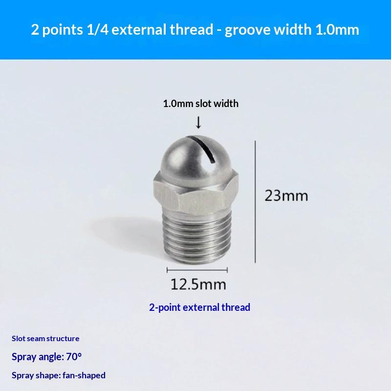 Плоскоструйное сопло Bhc Воздушный нож Сопло для обдува ветром 1/8'' 1/2'' Щелевая очистка Высокое давление Для промышленного удаления пыли