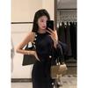 2025 Autumn/Winter Women's Chic Black Dress Set