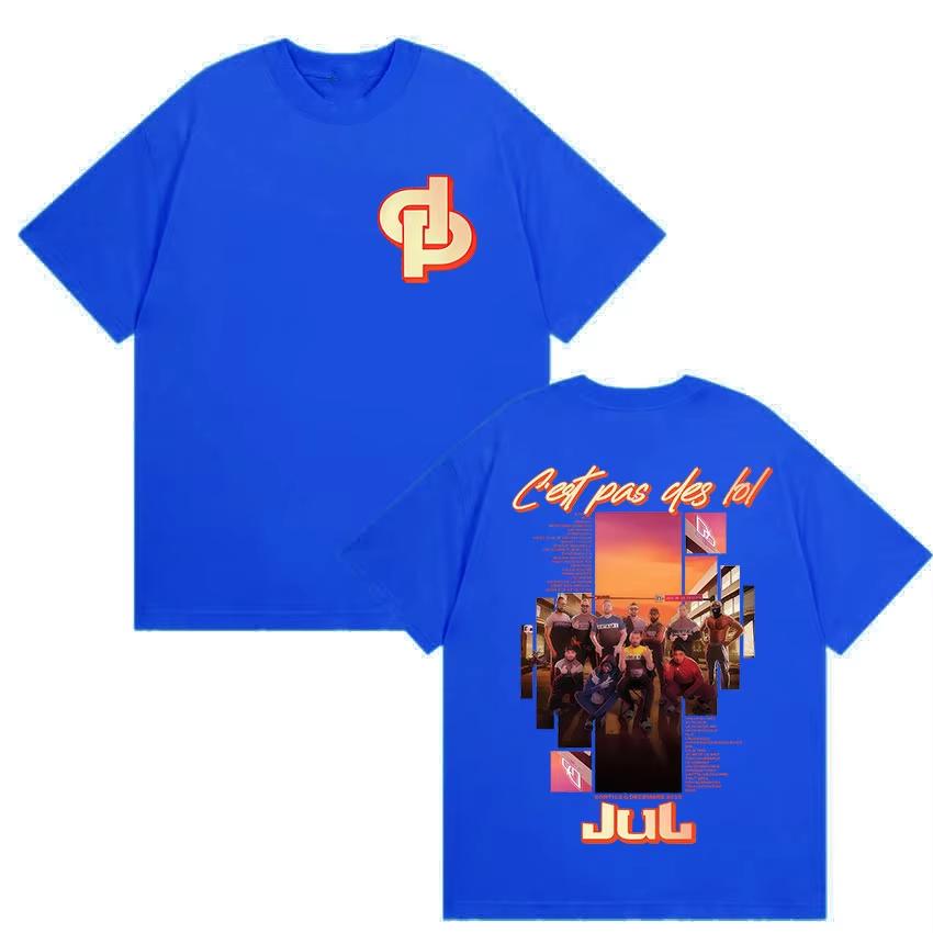 Rapper Jul Cest Pas Des Lol Tour 2026 Merch T Shirt Unisex Unisex Retro Harajuku High Quality Tshirt Hip Hop Oversized Tees Unisex