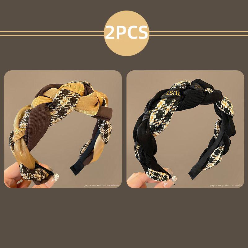 Retro Style Hair Band Women's High Head Top Wide Edge Ins Headwear Strap Headband