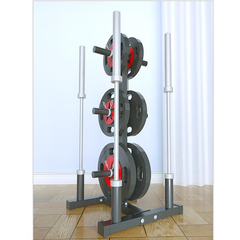 Elevated Barbell Plate and Bar Storage Rack