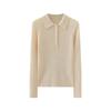 Women's Elegant Slim Fit Cashmere Polo Neck Sweater - Autumn/Winter Wool Knit Top