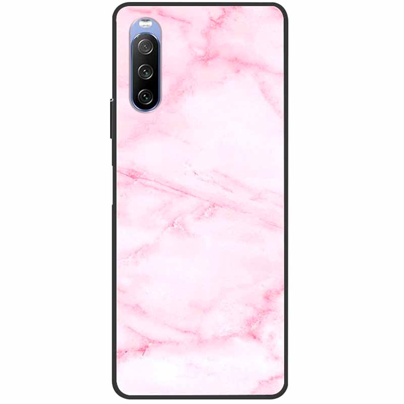 Мягкий чехол для Sony Xperia 10 III Case 5 III Мягкий силиконовый Черные чехлы для Sony Xperia 1 III / Xperia1 XZ4 Чехлы Крутой Мрамор