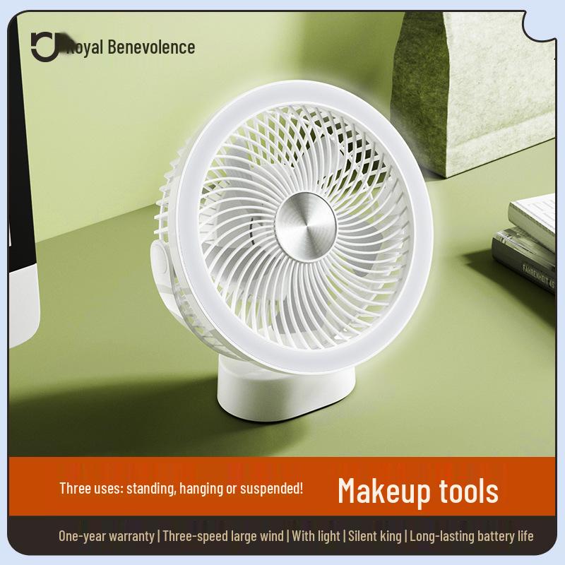 Royal Huiren Silent Rechargeable Oscillating Mini Fan with Long Battery Life and Portable USB Charging