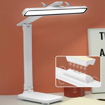Перезаряжаемая светодиодная настольная лампа с магнитным USB-портом, настольная лампа для чтения, защита глаз, освещение для спальни, складные поворотные ночники