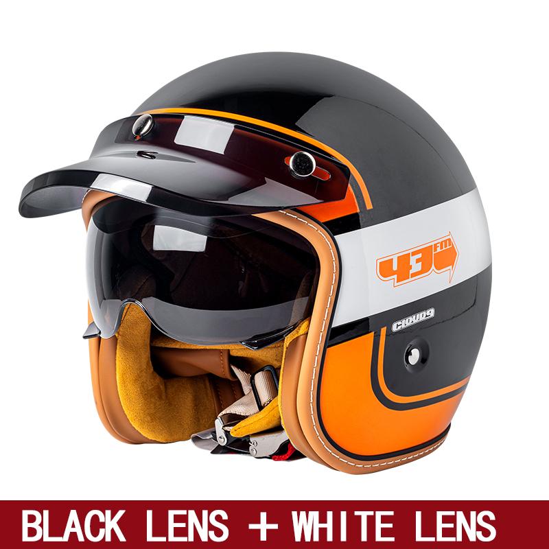 2024 мотоциклетный шлем женский мотоциклетный электромобиль с линзой 3/4 полушлем для езды мужской для поездок на работу все сезоны