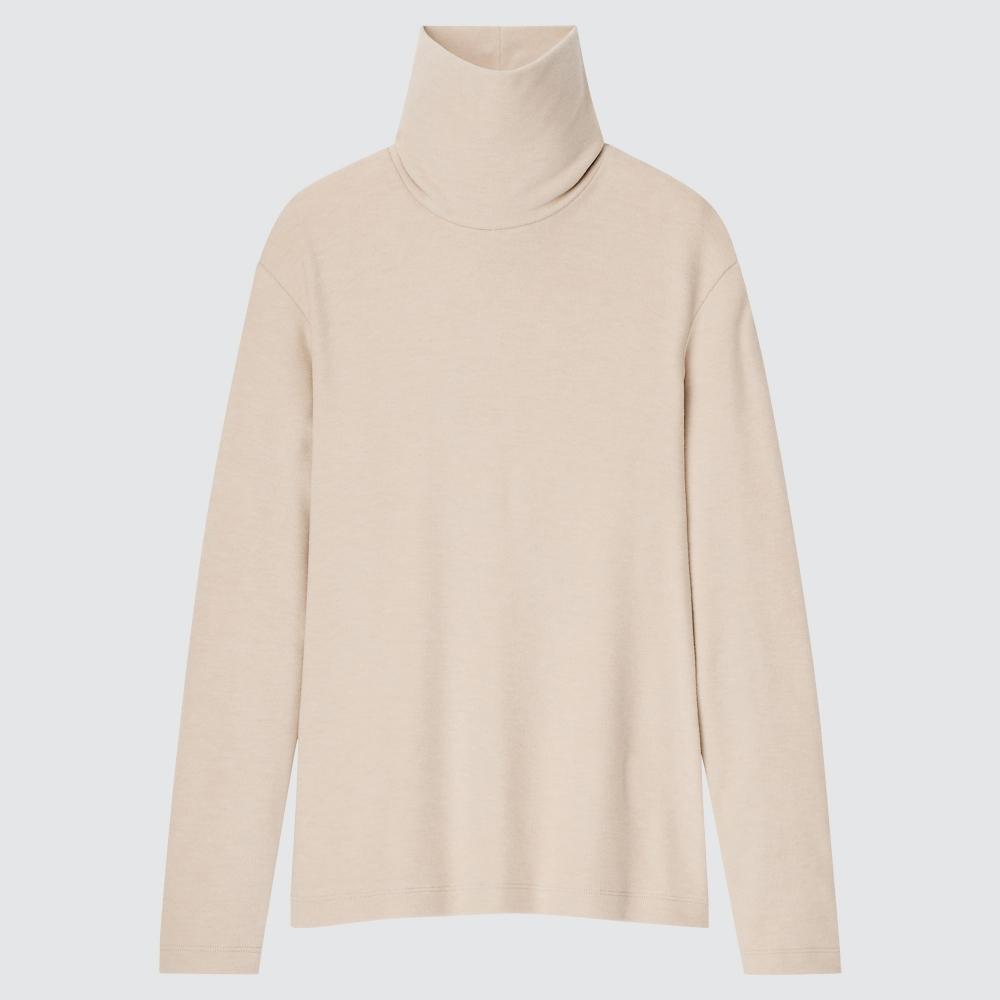 Uniqlo Футболка-водолазка с длинным рукавом из флиса Japan HeaTTech 