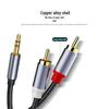1.2m 3.5mm To Dual RCA Audio Cable for Speaker Amplifier Connection