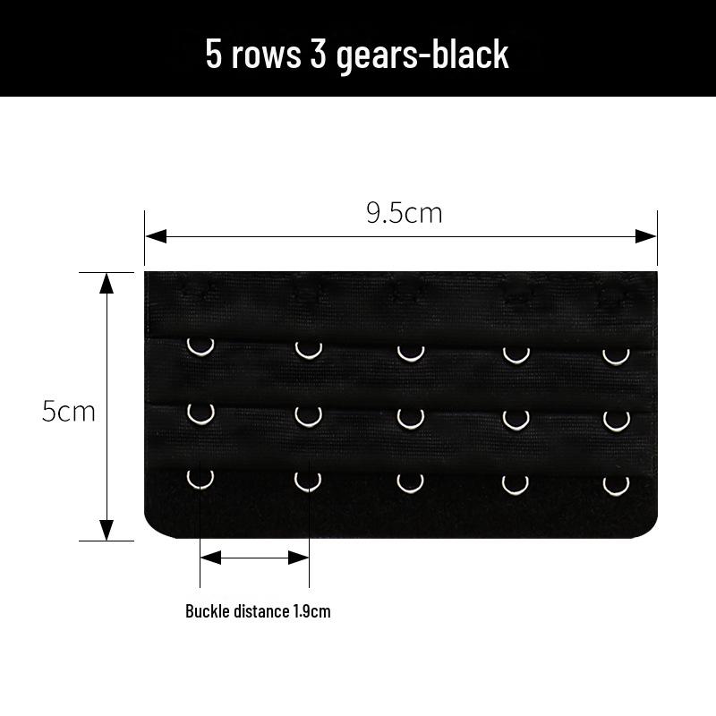 5-Row Bra Extension with 3 Hooks - Bra Strap Extension for Comfortable Fit and Growth, Underwear Accessory