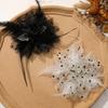 Feather Decor Pearl Feather Hair Accessory Pearl Embellishment DIY Craft Hair Ornament  For Women