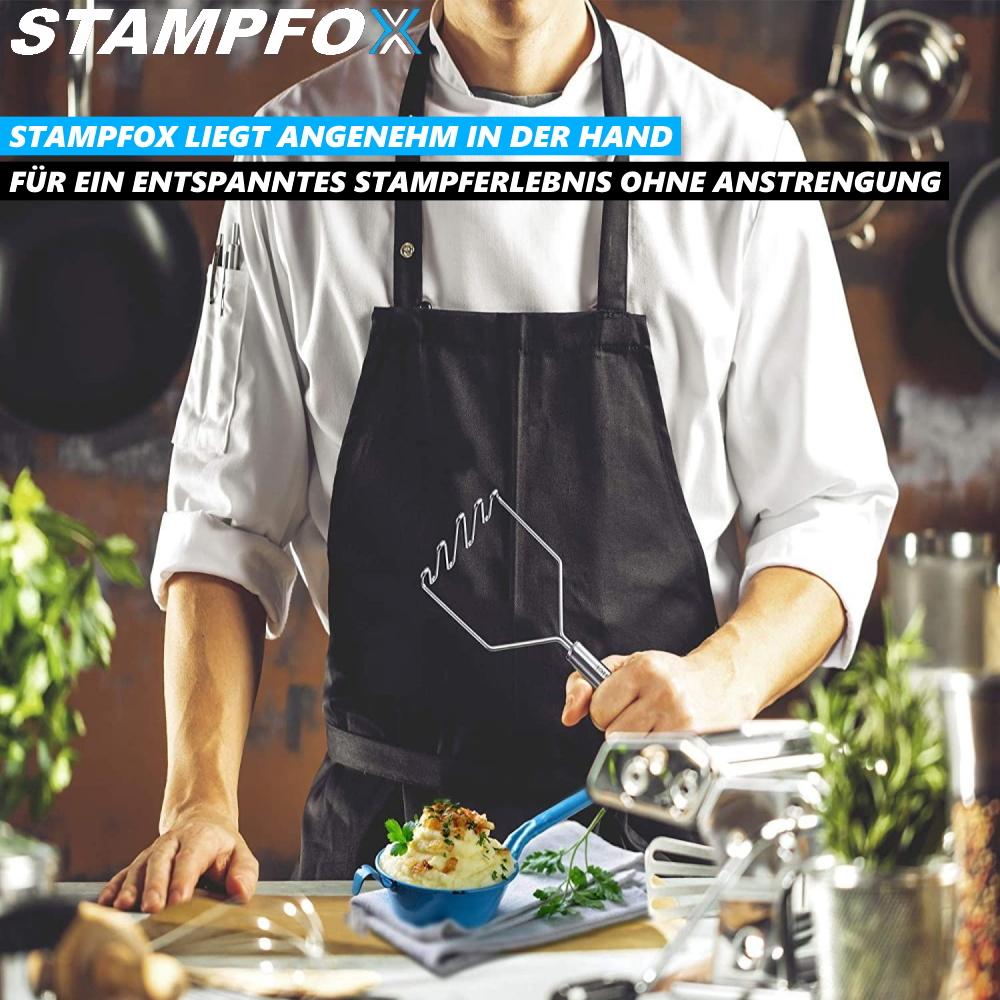 STAMPFOX Edelstahl Kartoffelstampfer Kartoffelpresse Kartoffelquetsche Stampfer