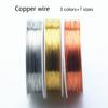 1 рулон 0,2/0,3/0,4/0,5/0,6/0,8/1 мм круглый цветной медный провод для изготовления ювелирных изделий 20 калибра ремесло DIY